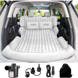 SUV Air Mattress, Thickened Car Air Mattress, SUV Mattress for Truck, Double-Sided Inflatable car Bed with 2 Pillows & Air Pump, Car Camping Mattress Back Seat, Inflatable Bed for Suvs
