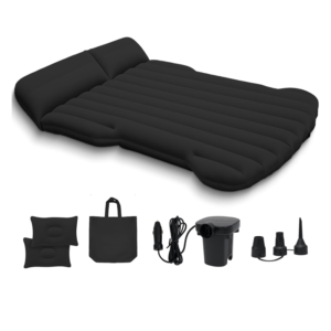 Car Air Mattress for Tesla Camping Inflatable Camping Air Mattress Car Air Mattress Back Seat Bed Air Mattress with Air Pump Inflatable Car Mattress Bed Mattress for Travel Black